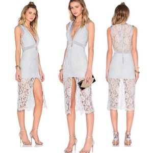 NBD Blue Lace Midi Dress NWT